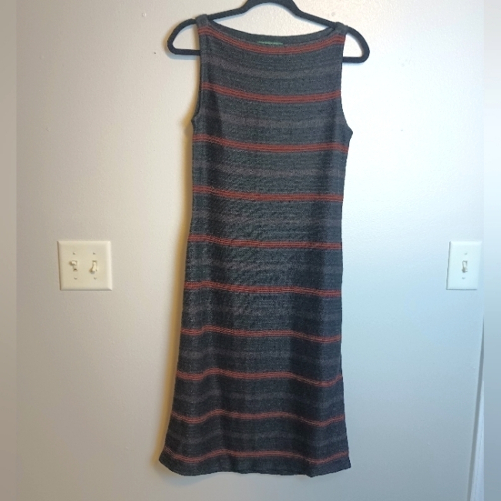 LAUREN RALPH LAUREN Linen Sleeveless Midi Dress Size Medium